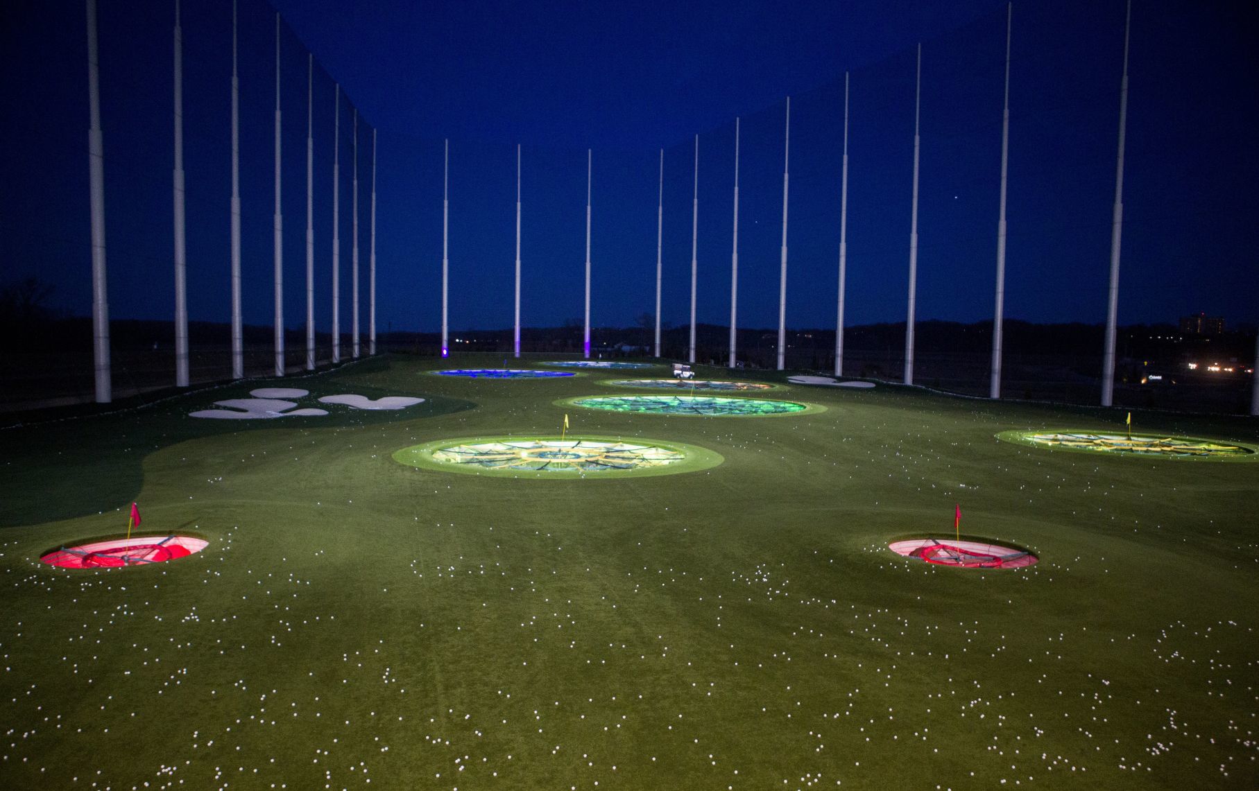 Family and friends at Topgolf